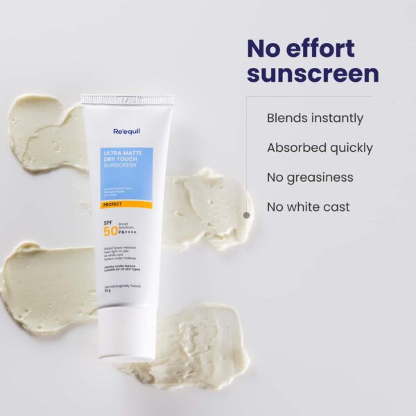 Re'equil Ultra Matte Dry Touch Sunscreen Gel SPF 50 (50g) - Re'equil