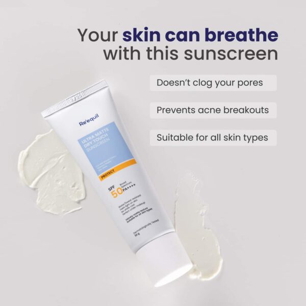Re'equil Ultra Matte Dry Touch Sunscreen Gel SPF 50 (50g) - Re'equil