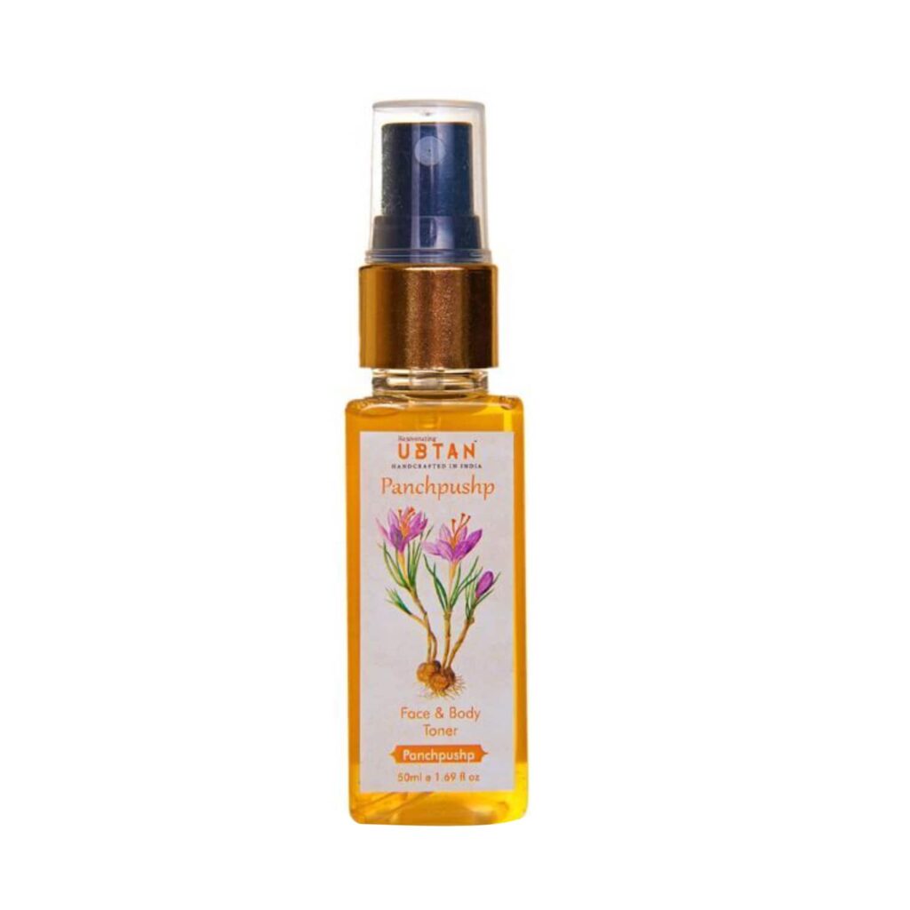 Rejuvenating UBTAN Panchpushp Water Face & Body Toner (50ml) - Rejuvenating UBTAN