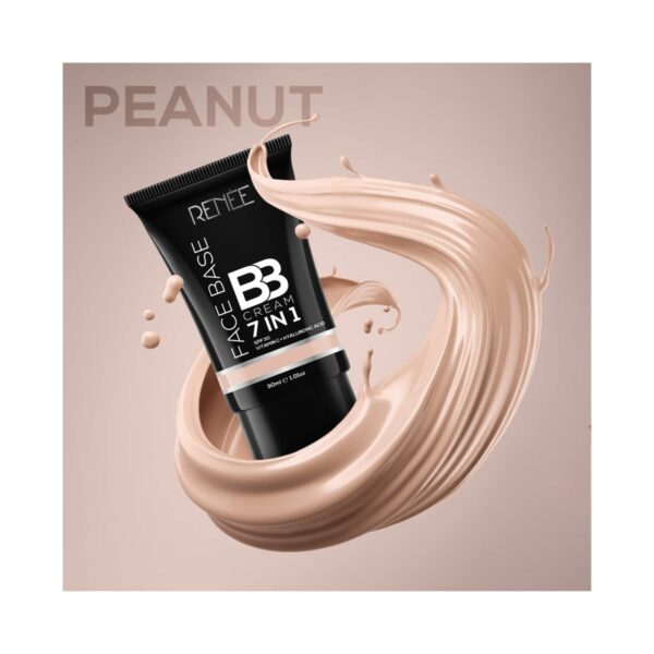 RENEE 7-In-1 Face Base BB Cream SPF 30 - B02 Peanut (30ml) - RENEE