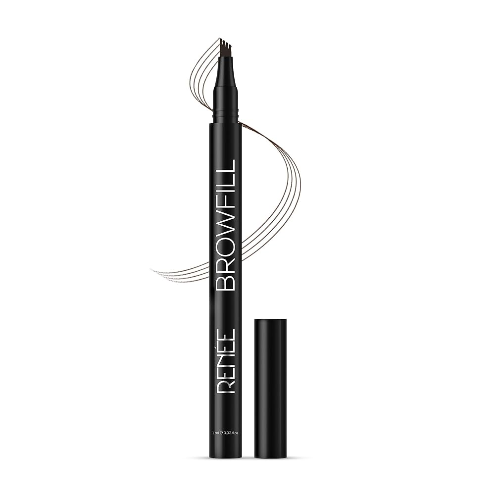 RENEE Browfill Eyebrow Pen - Brown | Waterproof & Smudge-Proof | One Swipe Application | Micro Precision | Natural & Long-Lasting Finish | For Denser & Fuller Eyebrows | Easy to...