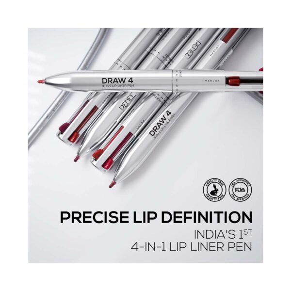 Renee Cosmetics Draw 4 4-In-1 Lip Liner (0.4 g) - RENEE