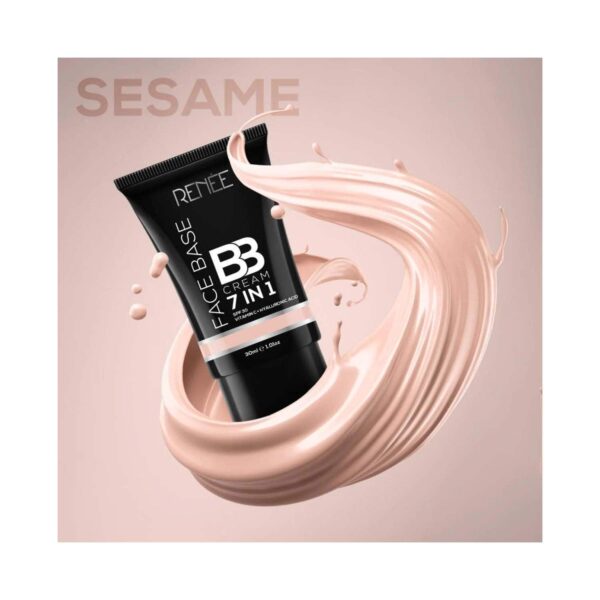 Renee Cosmetics Face Base 7 in 1 BB Cream with SPF 30 - B00 Sesame 30Ml - RENEE