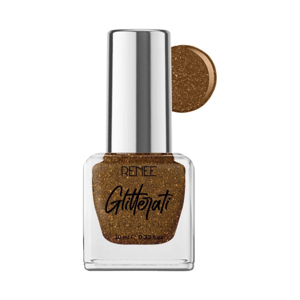 Renee Cosmetics Glitterati Nail Paint - Copper Blaze (10 ml) - RENEE
