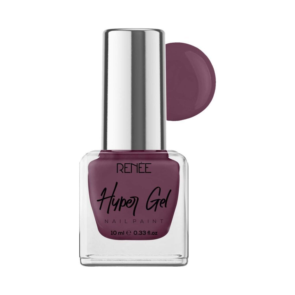 Renee Cosmetics Hyper Gel Nail Paint - Burgundy Violet (10 ml) - RENEE