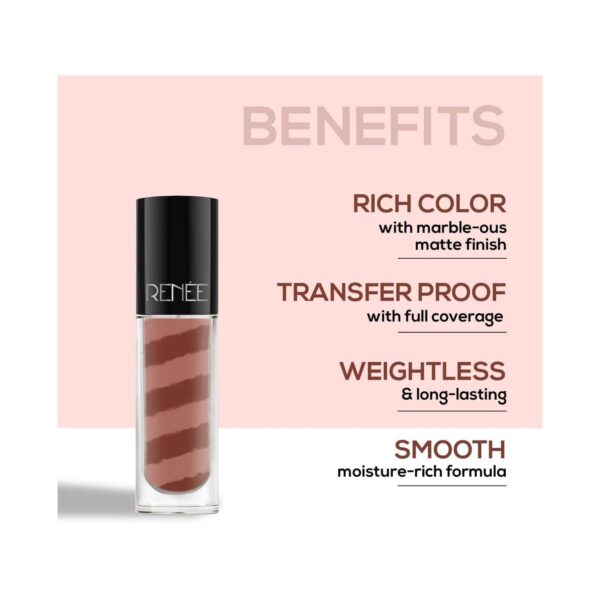 Renee Cosmetics Marble Liquid Lipstick - LM03 Nora (4.5 ml) - RENEE