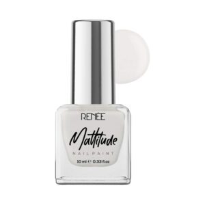 Renee Cosmetics Mattitude Nail Paint - Chalk White (10 ml) - RENEE