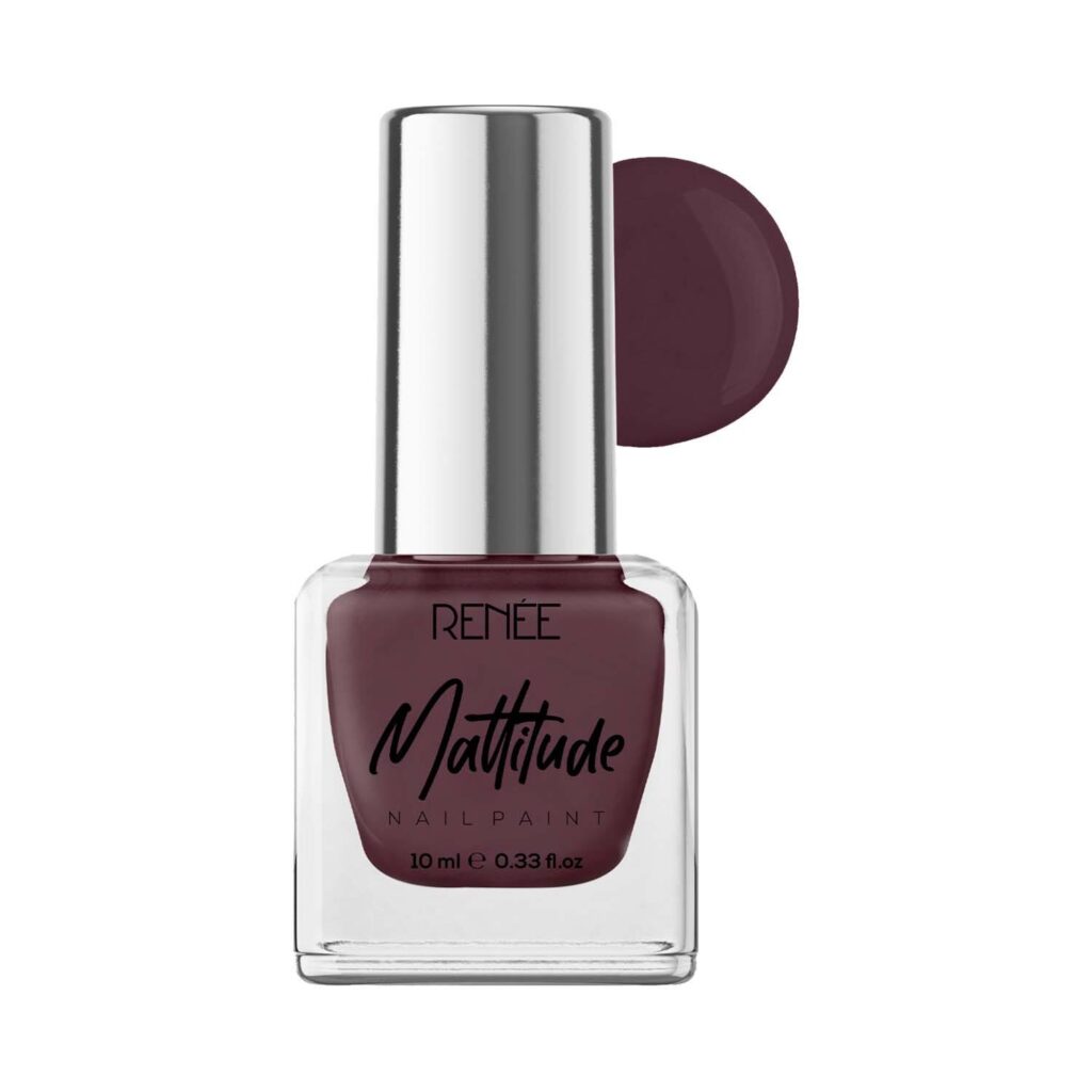 Renee Cosmetics Mattitude Nail Paint - Rosewood Pink (10 ml) - RENEE