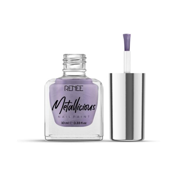 Renee Cosmetics Metallicious Nail Paint - Lilac Haze (10 ml) - RENEE