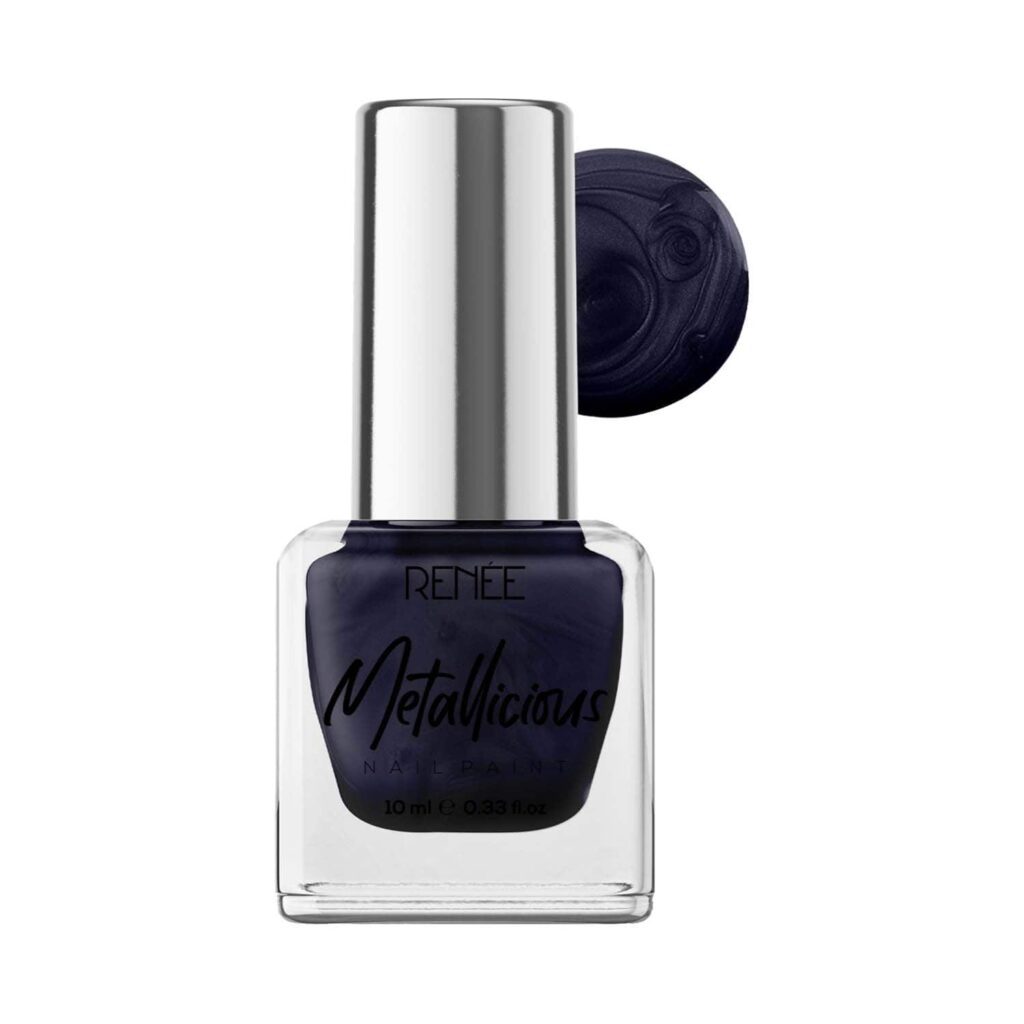 Renee Cosmetics Metallicious Nail Paint - Navy Nebula (10 ml) - RENEE