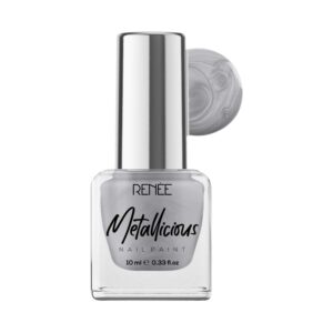 Renee Cosmetics Metallicious Nail Paint - Pebble Grey (10 ml) - RENEE