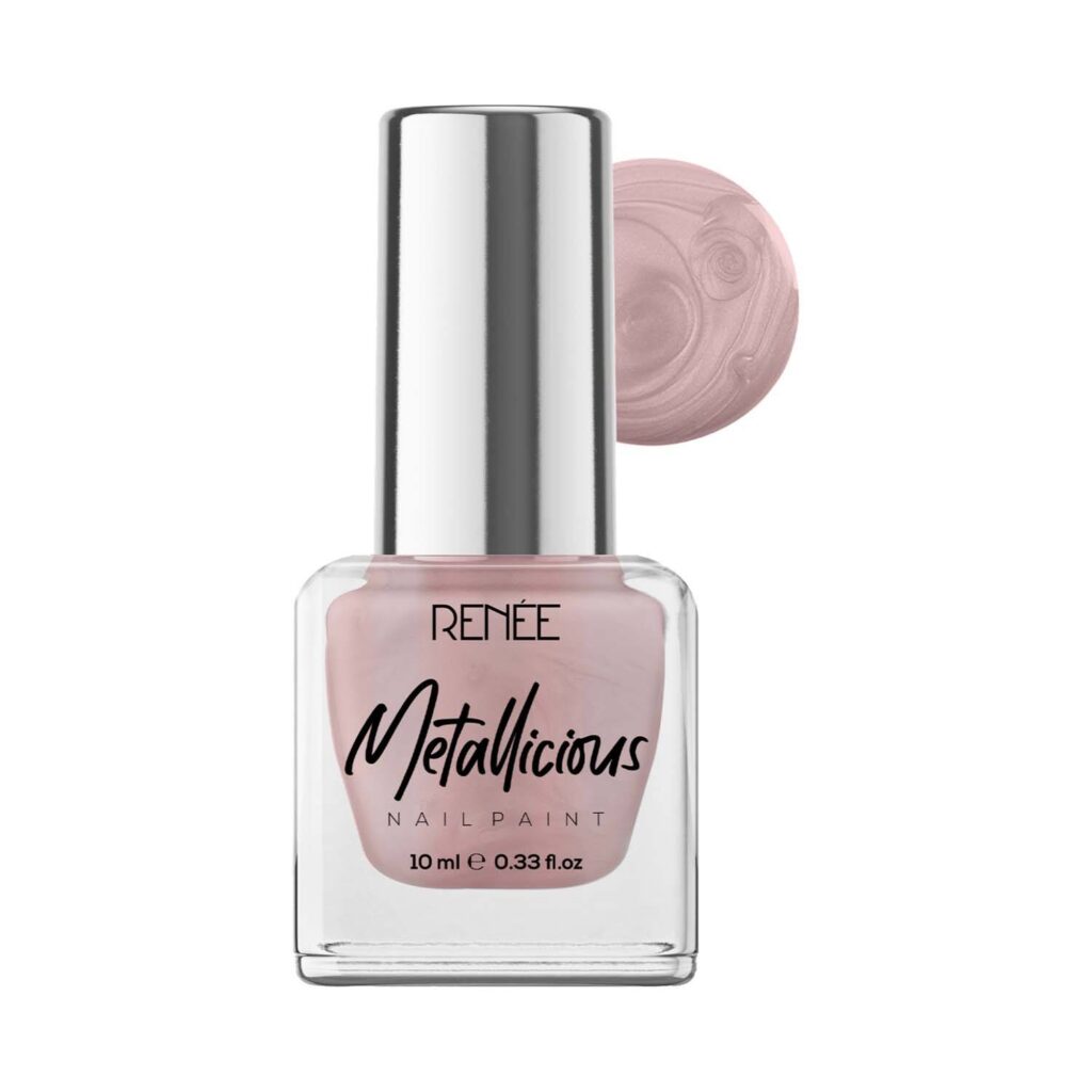 Renee Cosmetics Metallicious Nail Paint - Silky Nude (10 ml) - RENEE