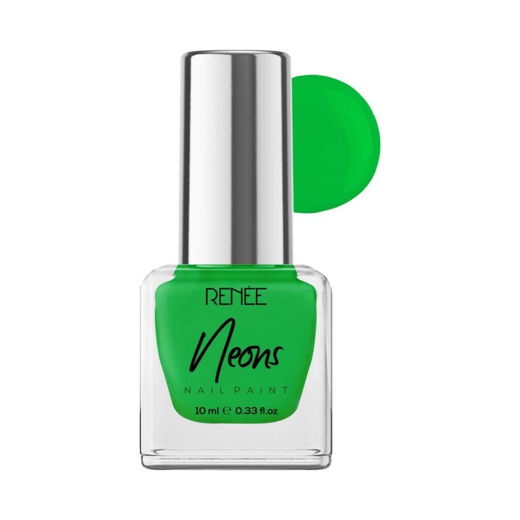 Renee Cosmetics Neons Nail Paint - Green Gush (10 ml) - RENEE