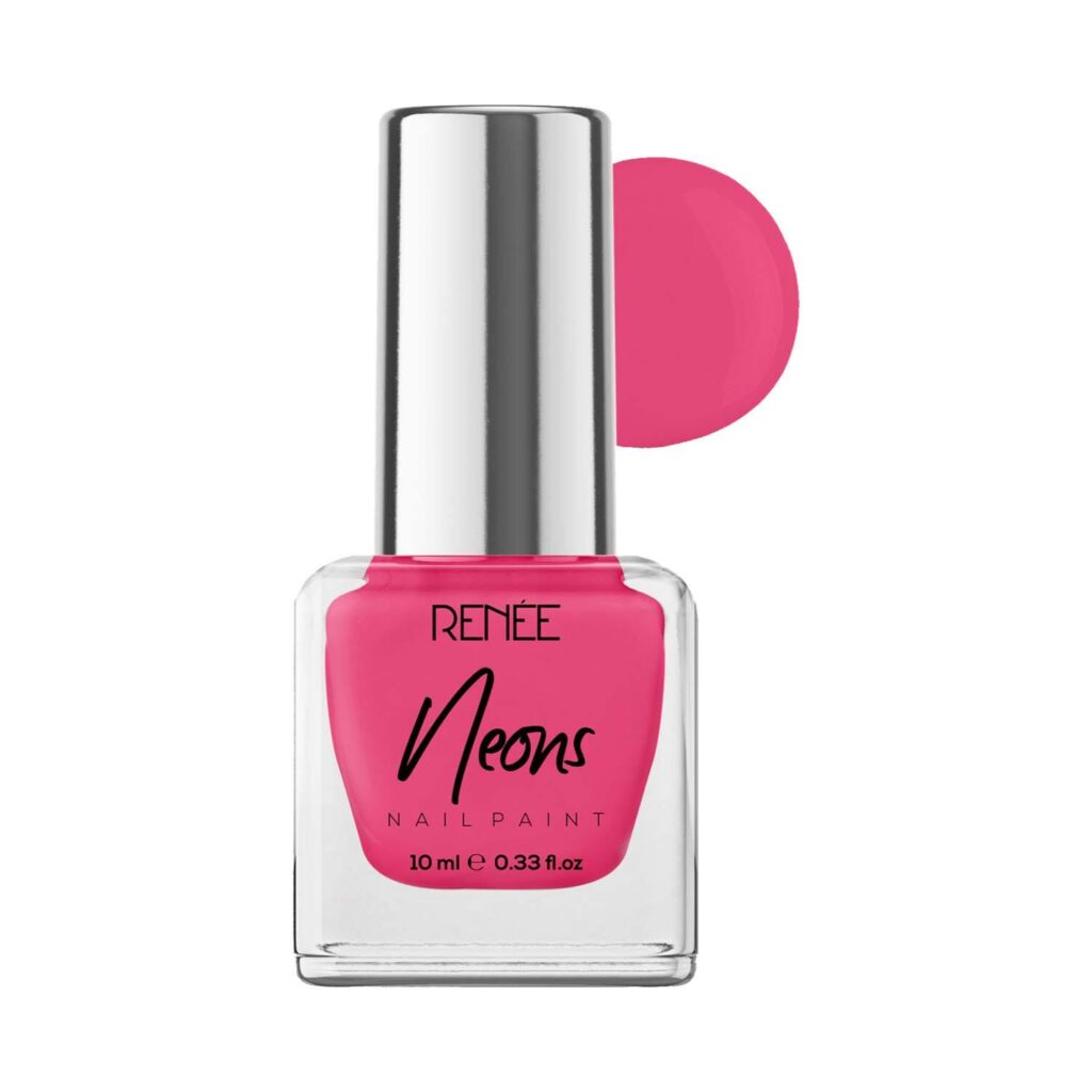Renee Cosmetics Neons Nail Paint - Pink Flare (10 ml) - RENEE