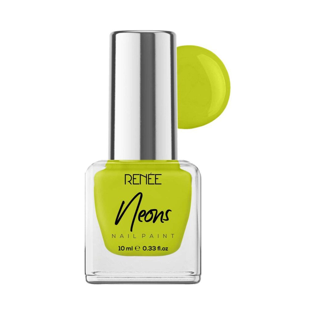 Renee Cosmetics Neons Nail Paint - Yellow Beam (10 ml) - RENEE