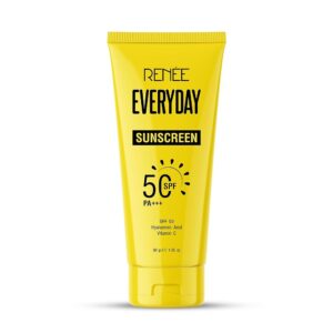 RENEE Everyday SPF 50 PA+++ Sunscreen, Protects from UVA & UVB, Lightweight & Non-Sticky, Moisturizes & Nourishes the Skin, Zero White Cast, Hyaluronic Acid, Niacinamide &...