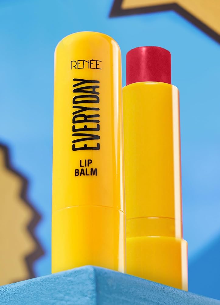 RENEE Everyday Tinted Lip Balm - Cherry Berry, Heals, Moisturizes & Protects with SPF 30, for Dry & Chapped Lips, Enriched with Vitamin C, Shea Butter & Hyaluronic Acid,...