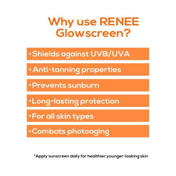 RENEE Glow Screen Sunscreen Cream SPF 50 (50ml) - RENEE