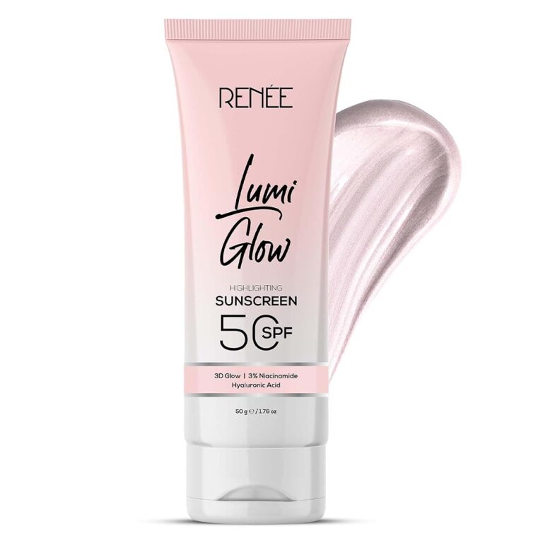 RENEE Lumi Glow Highlighting Sunscreen with SPF 50 | Lightweight & Non-Sticky | No White Cast | Protects against UVA-UVB | Radiant Finish | Nourishes Skin with Niacinamide and...