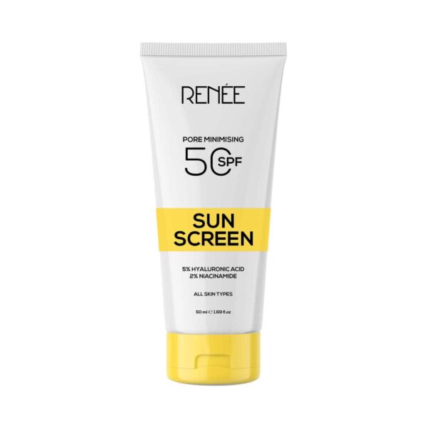 RENEE Pore Minimizing Sunscreen SPF 50 With 5% Hyaluronic acid & 2% Niacinamide (50 ml) - RENEE