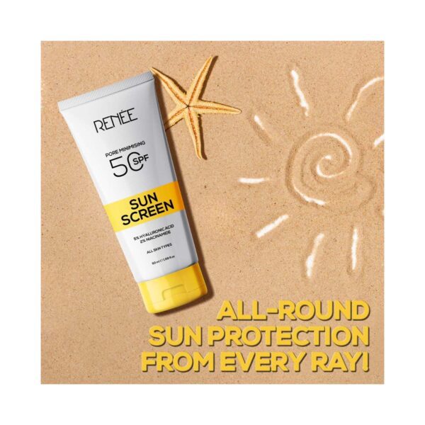 RENEE Pore Minimizing Sunscreen SPF 50 With 5% Hyaluronic acid & 2% Niacinamide (50 ml) - RENEE