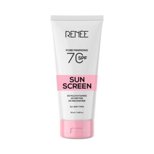 RENEE Pore Minimizing Sunscreen SPF 70 With 2% Niacinamide, 2% Peptide & 3% Multivitamins (50 ml) - RENEE