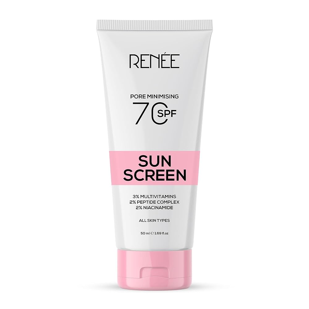 RENEE Pore Minimizing Sunscreen Spf 70 With 2% Niacinamide For All Skins, 2% Peptide & 3% Multivitamins, 50Ml