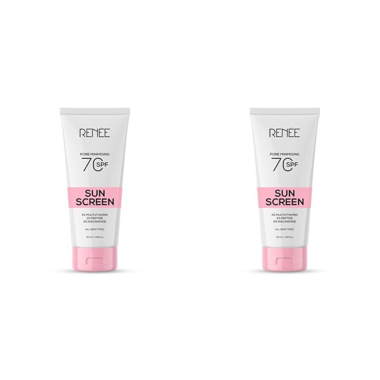 RENEE Pore Minimizing Sunscreen Spf 70 With 2% Niacinamide For All Skins, 2% Peptide & 3% Multivitamins, 50Ml (Pack of 2)