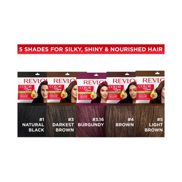 Revlon Color N Care Nourishing Permanent Hair Color Sachet - 3 Darkest Brown (20g+30ml) - Revlon