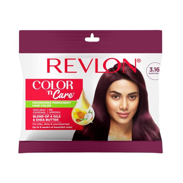 Revlon Color N Care Nourishing Permanent Hair Color Sachet - 3.16 Burgundy (20g+30ml) - Revlon