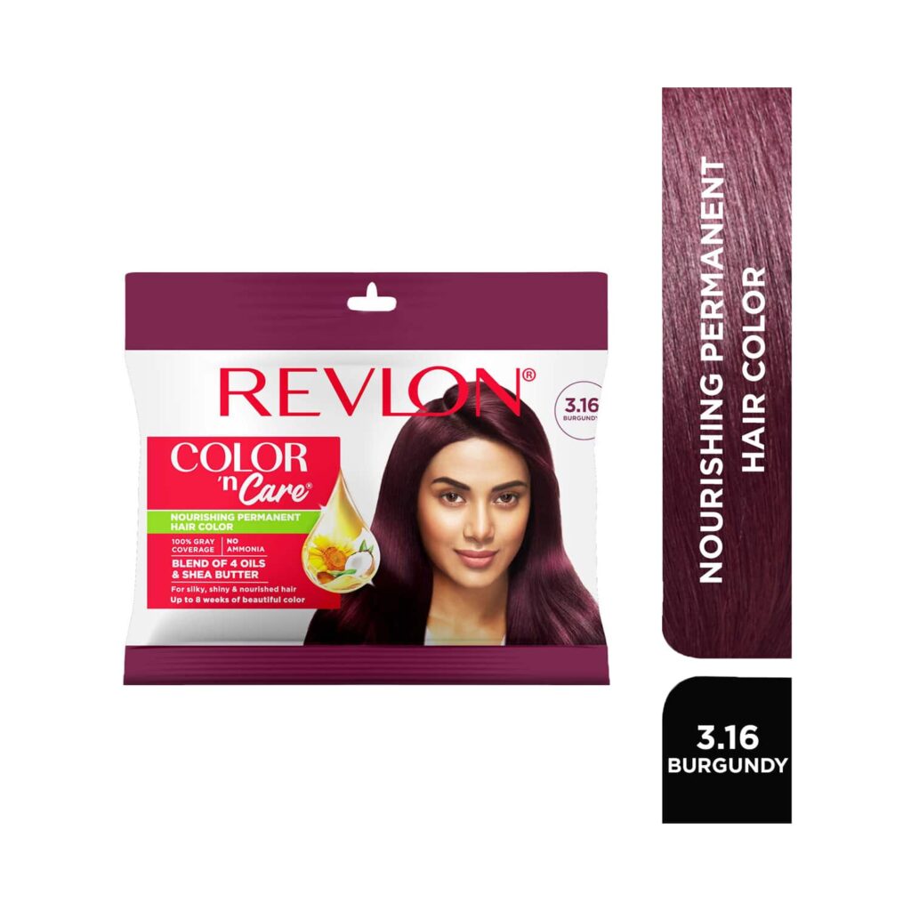Revlon Color N Care Nourishing Permanent Hair Color Sachet - 3.16 Burgundy (20g+30ml) - Revlon
