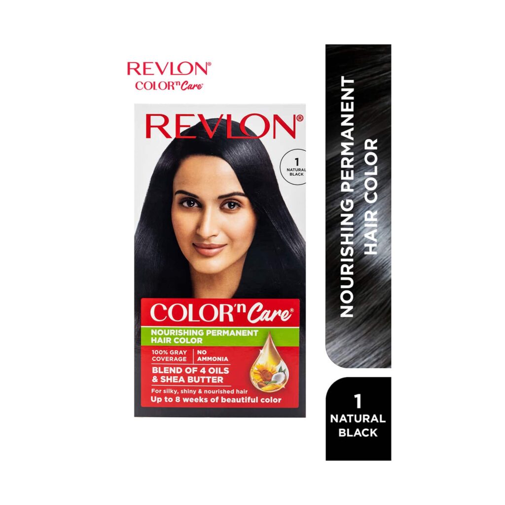 Revlon Color N Care Permanent Hair Color Cream - 1N Natural Black (40g+67.5) - Revlon