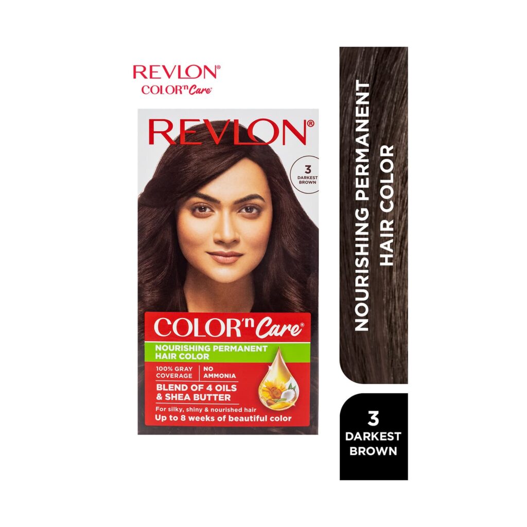 Revlon Color N Care Permanent Hair Color Cream - 2N Brown Black (40g+67.5ml) - Revlon