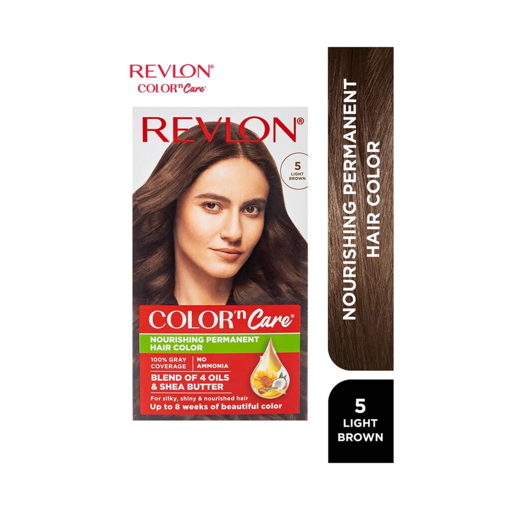 Revlon Color N Care Permanent Hair Color Cream - 5N Medium Brown (40g+67.5ml) - Revlon