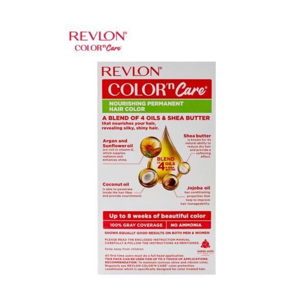 Revlon Color N Care Permanent Hair Color Cream - 5N Medium Brown (40g+67.5ml) - Revlon