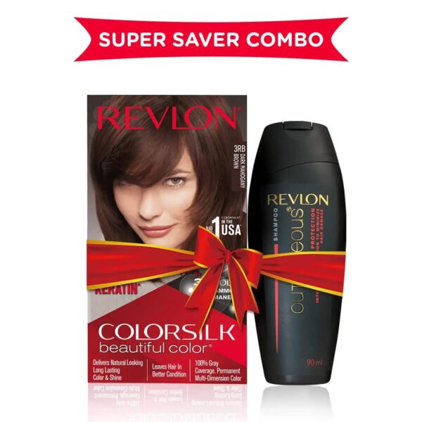 Revlon Colorsilk Beautiful Hair Color with Keratin - 3RB Dark Mahogany Brown (91.8ml) - Revlon