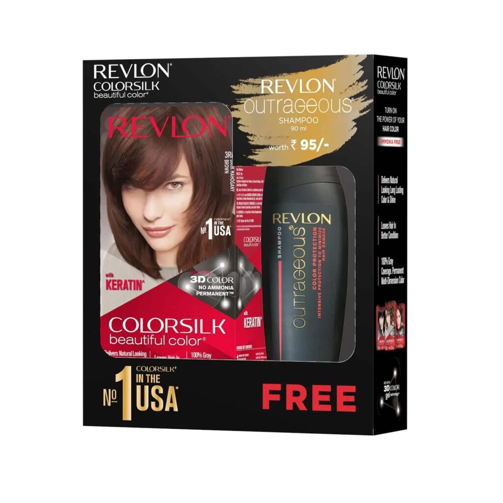 Revlon Colorsilk Beautiful Hair Color with Keratin - 3RB Dark Mahogany Brown (91.8ml) - Revlon