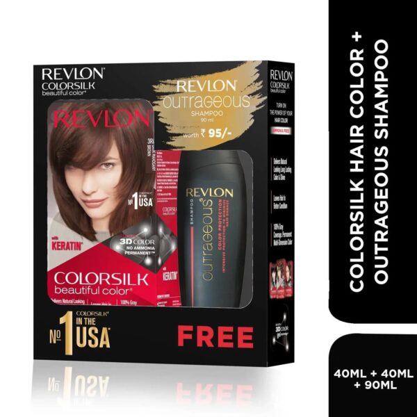 Revlon Colorsilk Beautiful Hair Color with Keratin - 3RB Dark Mahogany Brown (91.8ml) - Revlon
