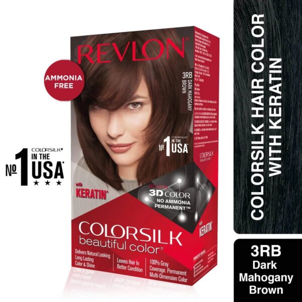 Revlon Colorsilk Beautiful Hair Color with Keratin - 3RB Dark Mahogany Brown (91.8ml) - Revlon