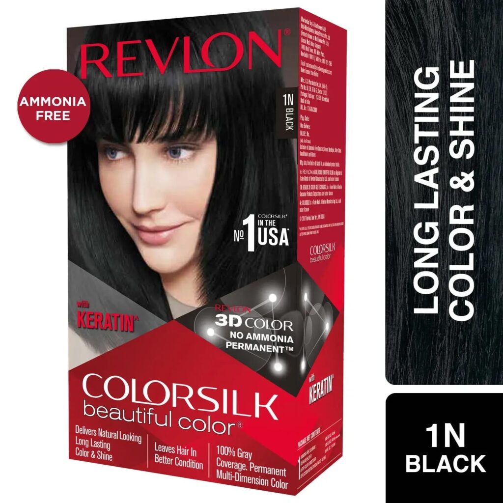 Revlon Colorsilk Hair Color - 1N Black (91.8ml) - Revlon