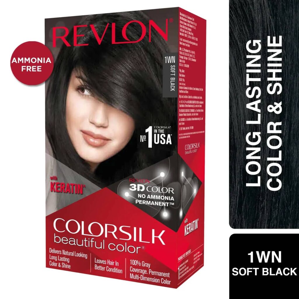 Revlon Colorsilk Hair Color - 1WN Soft Black (91.8ml) - Revlon