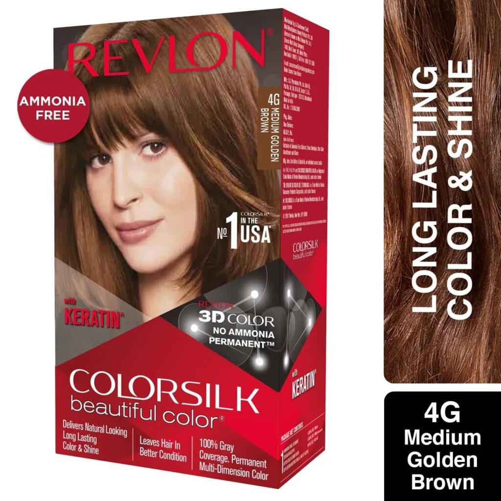 Revlon Colorsilk Hair Color - 4G Medium Golden Brown (91.8ml) - Revlon