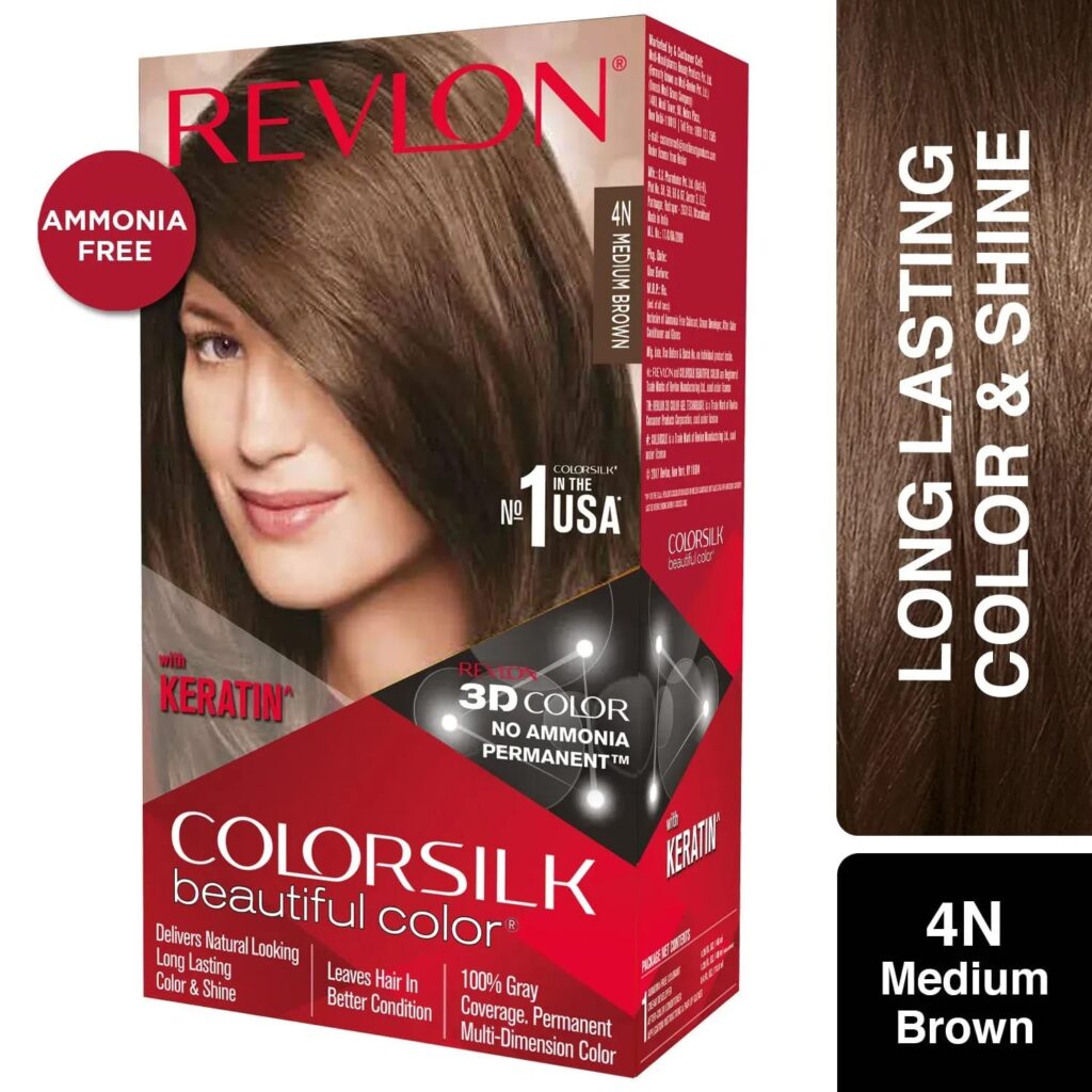 Revlon Colorsilk Hair Color - 4N Medium Brown (91.8ml) - Revlon
