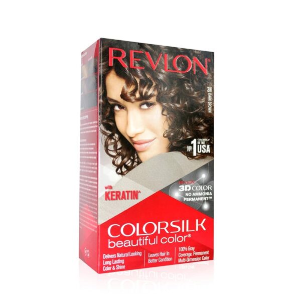 Revlon ColorSilk Permanent Hair Color For Women, Salon Perfect Hair Colour at Home with 100% Grey Coverage | Pro-Keratin & No Ammonia | Up to 8 Weeks of Colour | Shade - Dark...