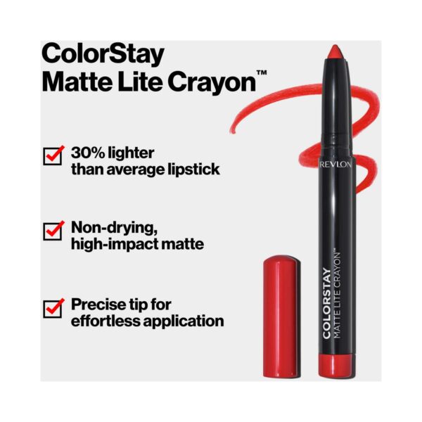 Revlon Colorstay Matte Lite Crayon - Ruffled Feathers (1.4g) - Revlon
