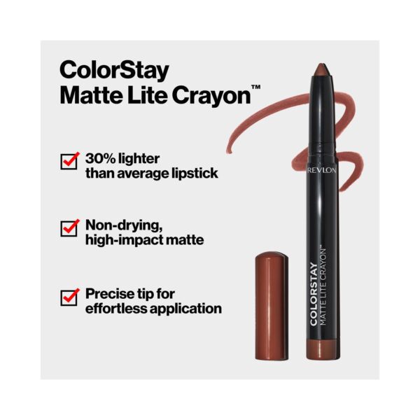 Revlon Colorstay Matte Lite Crayon - Souffle All Day (1.4g) - Revlon