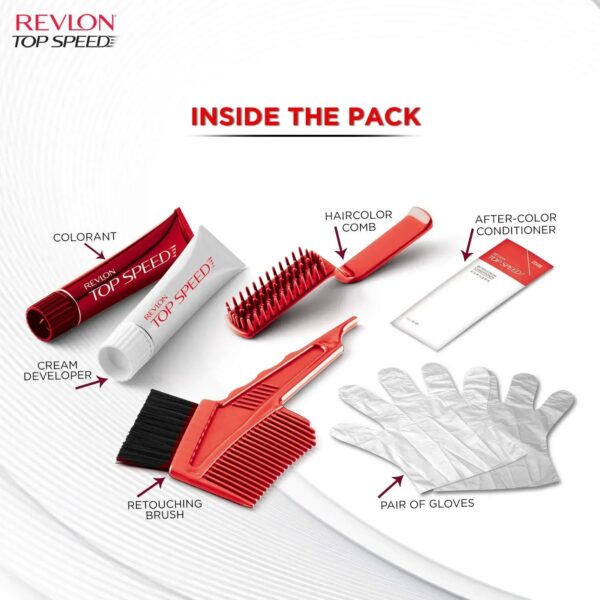 Revlon Top Speed Hair Color - 50 Deep Mahogany Brown (80g+15ml) - Revlon