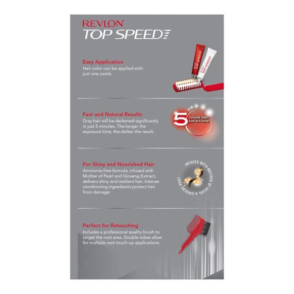 Revlon Top Speed Hair Color - 60 Natural Brown (80g+15ml) - Revlon