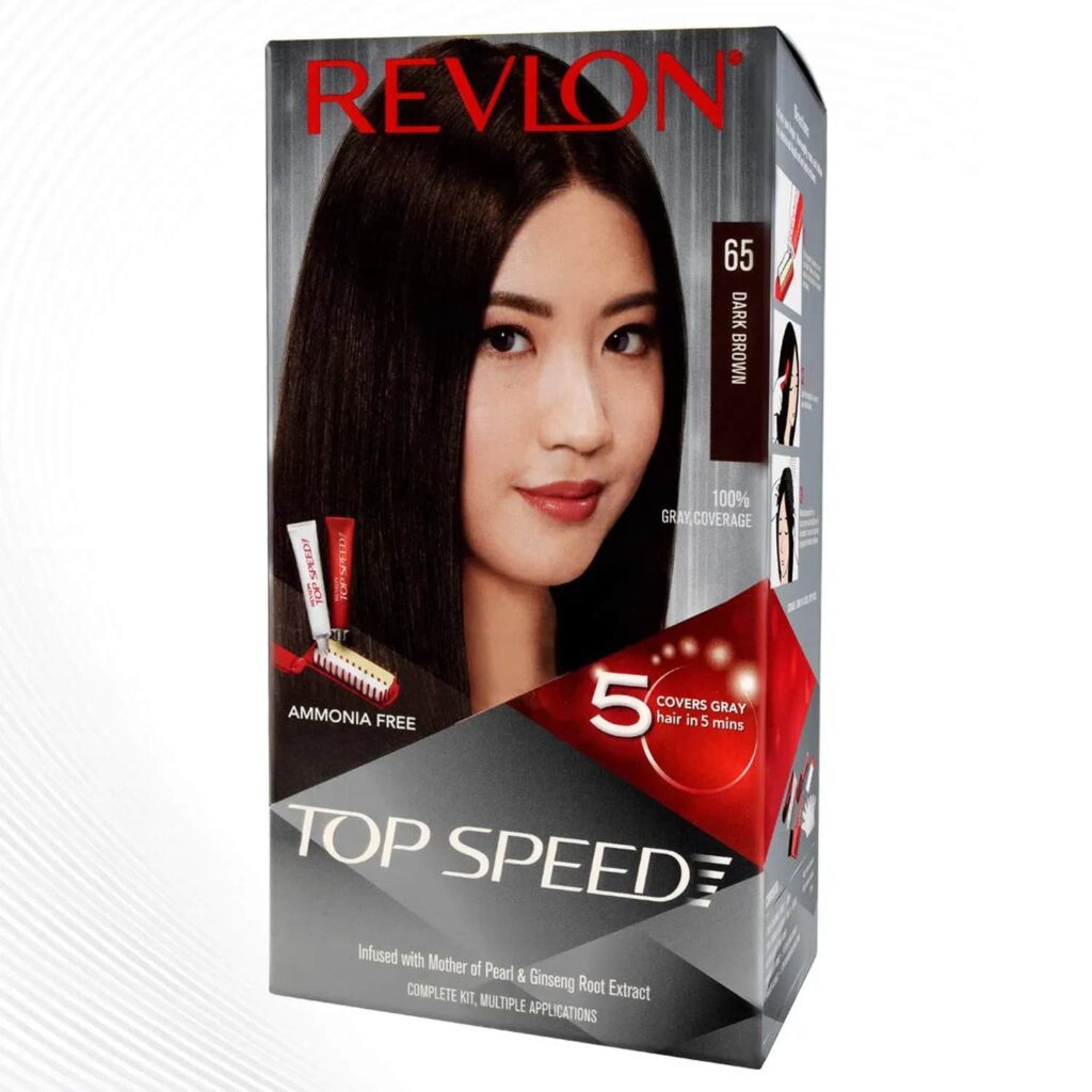 Revlon Top Speed Hair Color - 65 Dark Brown (80g+15ml) - Revlon