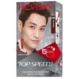Revlon Top Speed Hair Color - 65M Dark Brown (80g+15ml) - Revlon